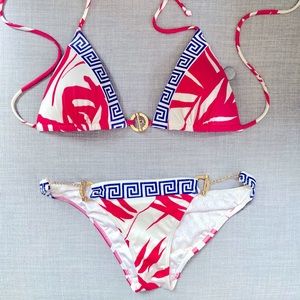 Victoria’s Secret Push Up Gold Metal Halter Bikini